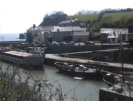 Ships at the Heritage and Shipwreck Centre, Charlestown, a location used for many films and TV series